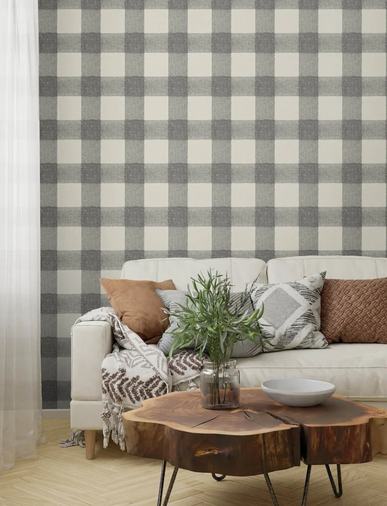 Chesapeake Thorpe Plaid Wallpaper - Charcoal — Image 5