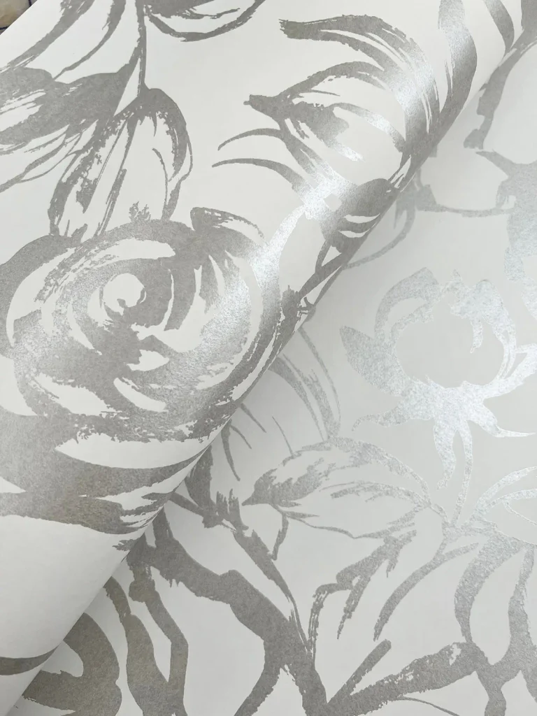 Nelda Rose Wallpaper - Silver — Image 7
