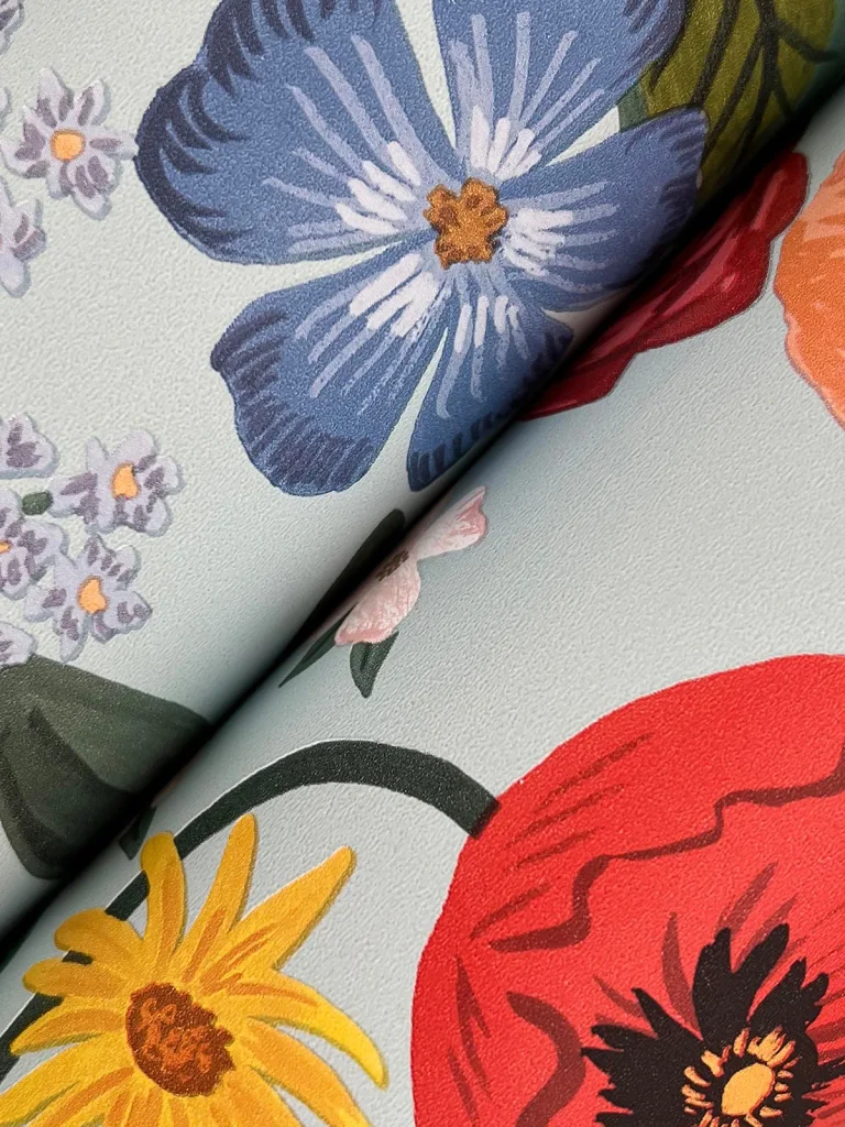 Rifle Paper Co. Blossom Wallpaper - Light Blue — Ảnh 3