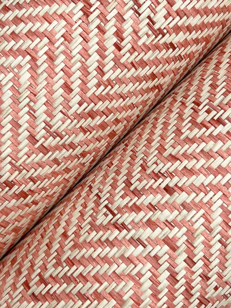 Ronald Redding Tailored Weave Wallpaper - Red — Image 4