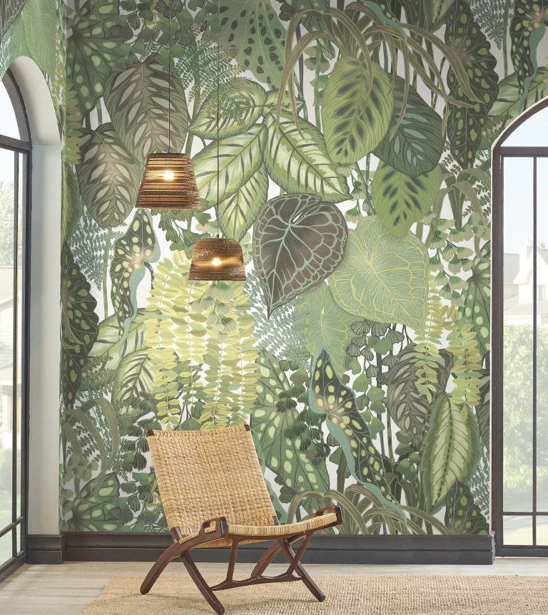 Greenery Mural Cotton Wall Mural - Cotton — Image 2