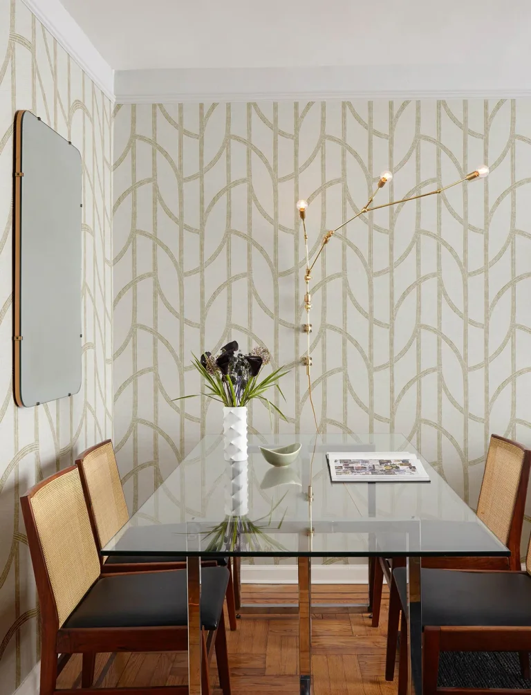 Harlow Curved Contours Wallpaper - Gold — Ảnh 3