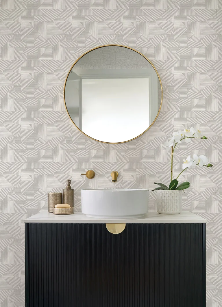 Crescendo Block Geometric Wallpaper - Silver — Ảnh 3