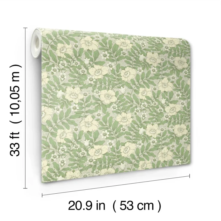 Maggan Floral Trail Wallpaper - Jade — Ảnh 4