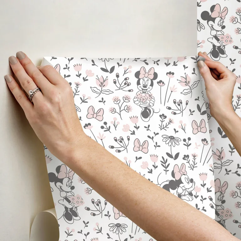 Disney Minnie Mouse Pretty as a Flower Peel and Stick Wallpaper - Black — Ảnh 7
