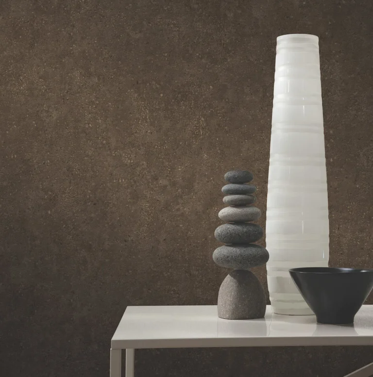 Artisan Stone Texture Wallpaper - Coffee — Image 2