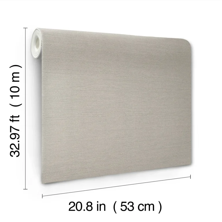 Shimmering Linen Wallpaper - Grey — Image 3