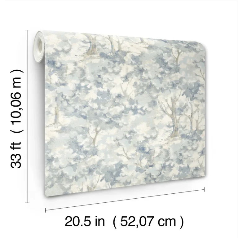 Chesapeake Thicket Forest Wallpaper - Blue — Ảnh 2