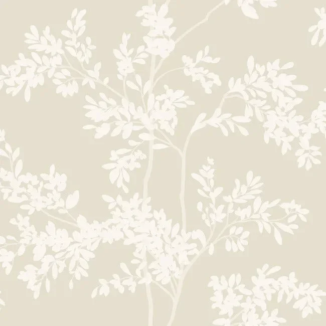 Lunaria Silhouette Wallpaper - Lt. Taupe/White — Ảnh 5