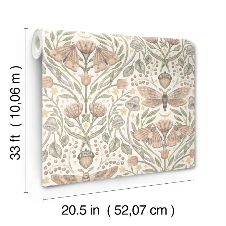 Chesapeake Mystic Moth Forest Magic Wallpaper - Blush — Ảnh 6
