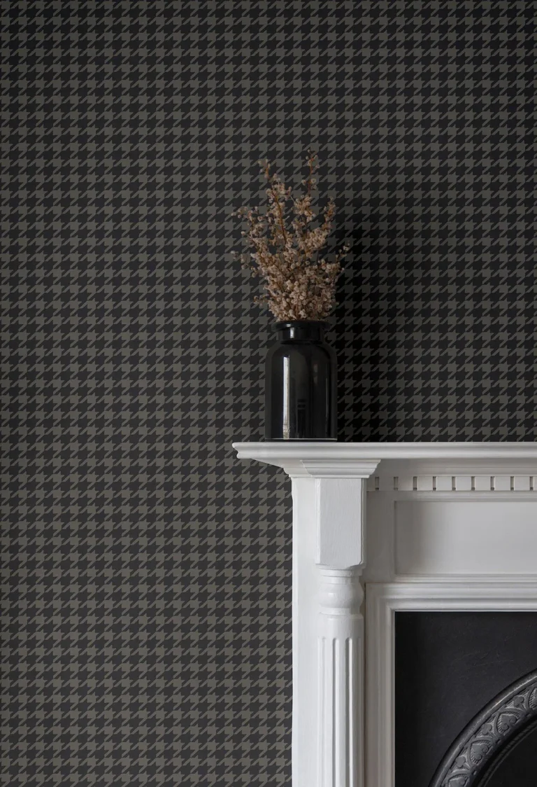 Ronald Redding Watson Houndstooth Wallpaper - Black — Ảnh 4