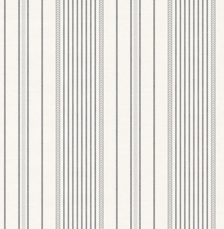 Navarres Stripe Wallpaper - Charcoal — Image 4