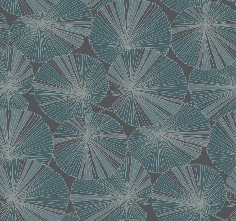 Candice Olson Layered Lily Pads Wallpaper - Deep Blue — Image 4