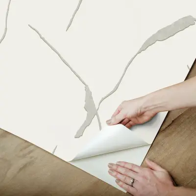 Nikki Chu Ivory Coast Peel and Stick Wallpaper - Stone & Glint