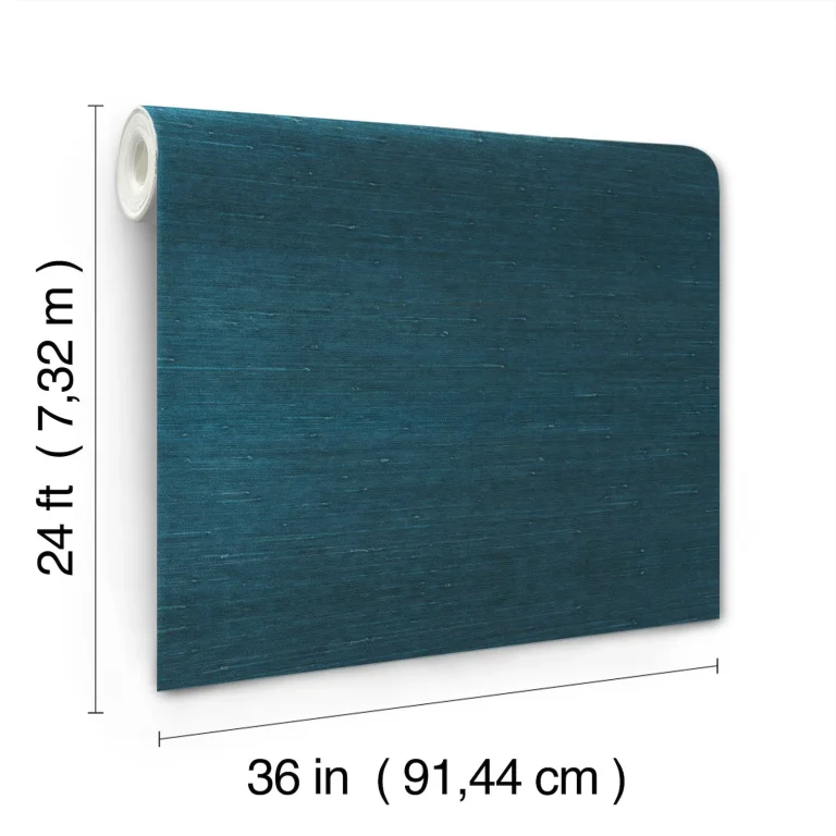 Ronald Redding Horizontal Jute Wallpaper - Bijou Blue — Ảnh 4