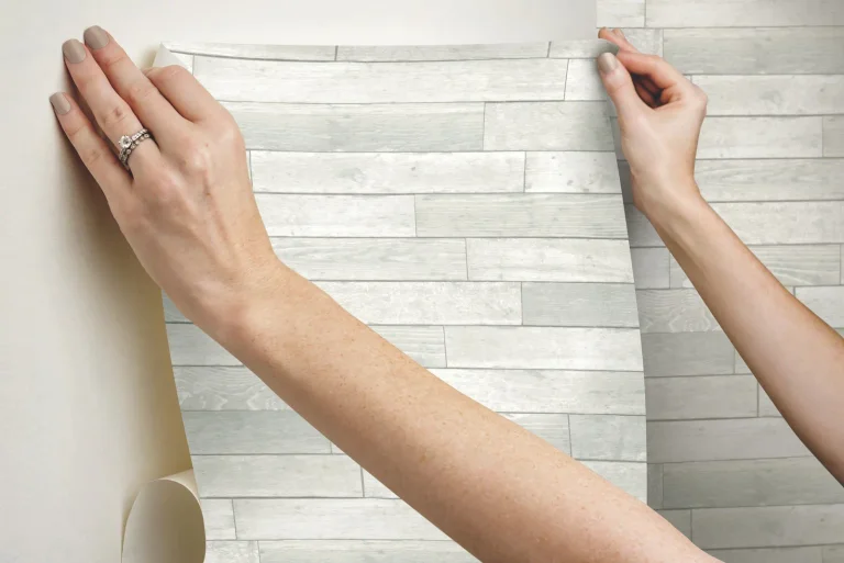 Warehouse Planks Peel and Stick Wallpaper - White — Ảnh 4