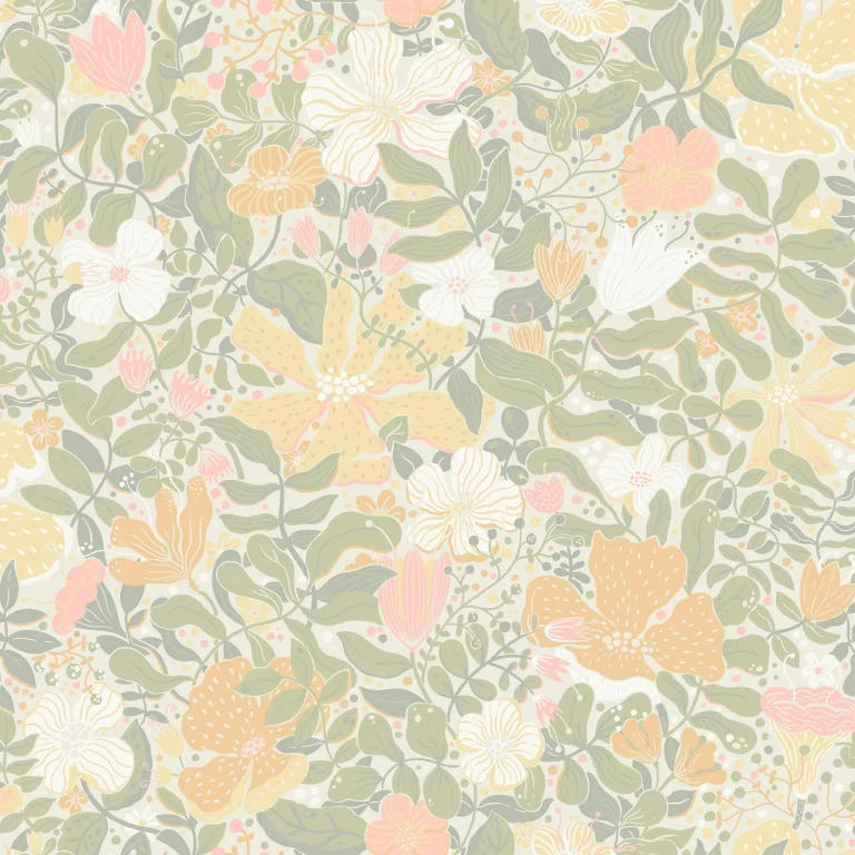 Midsommar Floral Medley Wallpaper - Pastel — Ảnh 3