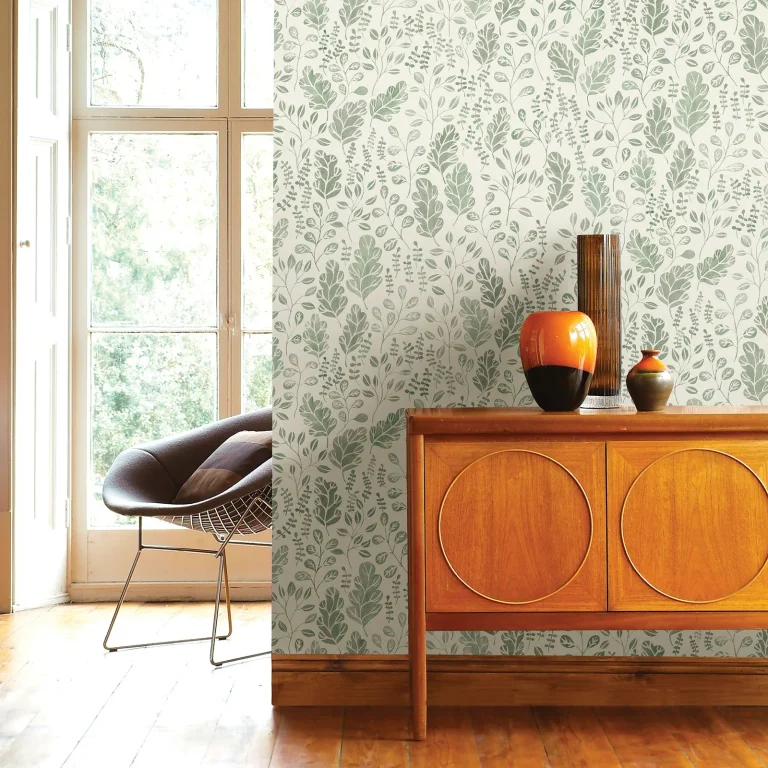 Isha Leaf Wallpaper - Green