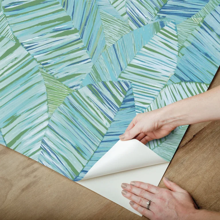Crown Canopy Palm Peel and Stick Wallpaper - Blue — Image 2