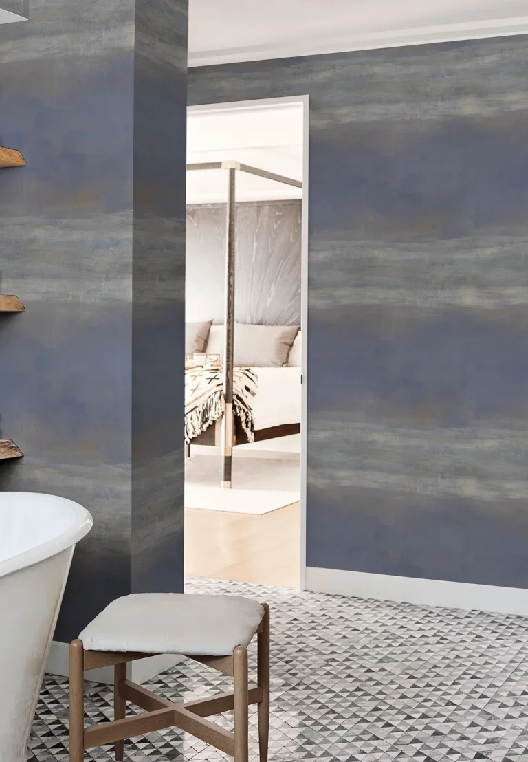 Serene Reflection Wallpaper - Navy — Image 8