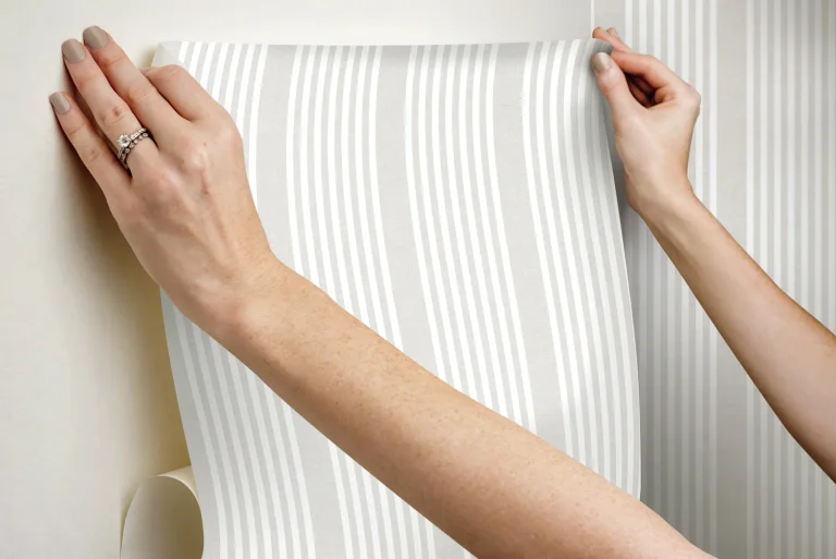 French Linen Stripe Peel and Stick Wallpaper - Linen — Image 7