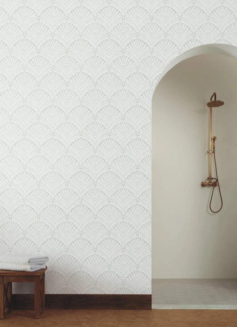 Beachcomber Wallpaper - Eucalyptus/White — Image 4