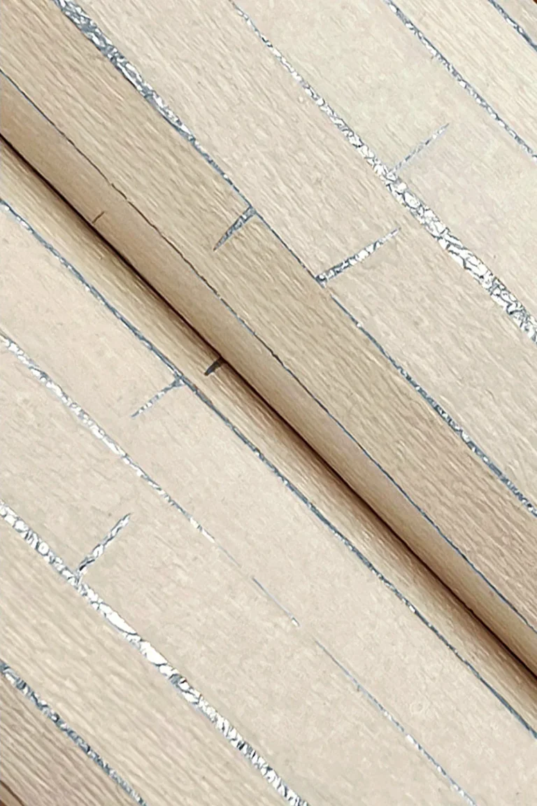 Ronald Redding Handcrafted Shimmering Paper Wallpaper - Sand/Silver — Ảnh 5