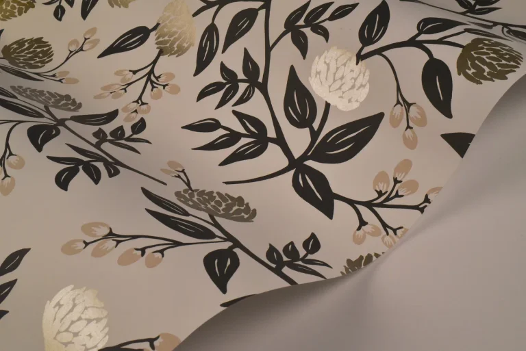 Rifle Paper Co. Peonies Wallpaper - White & Black — Ảnh 3