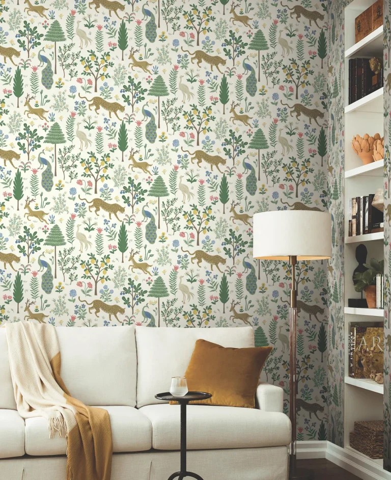 Rifle Paper Co. Menagerie Wallpaper - White — Ảnh 3
