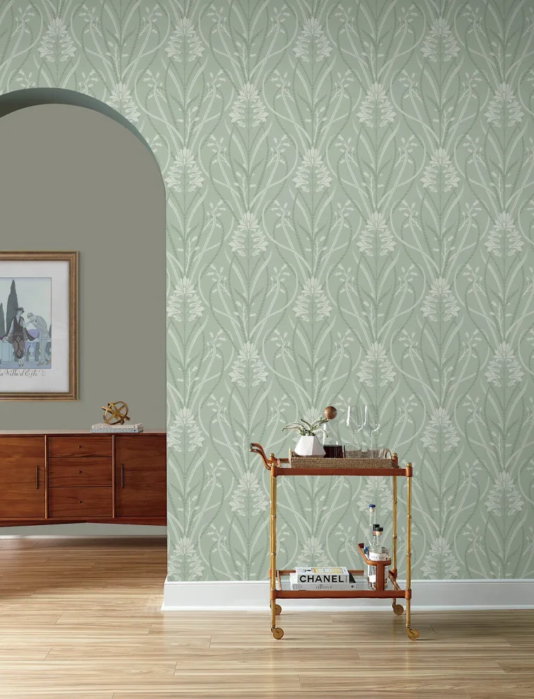 Rosalind Iris Damask Wallpaper - Sage — Ảnh 4