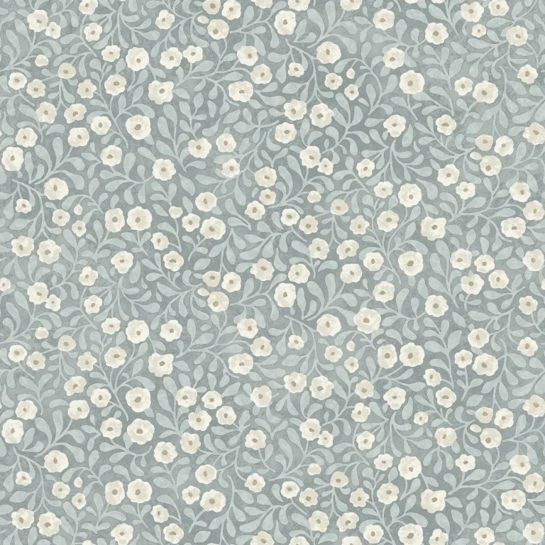 Chesapeake Poppy Trail Floral Wallpaper - Light Blue — Ảnh 5