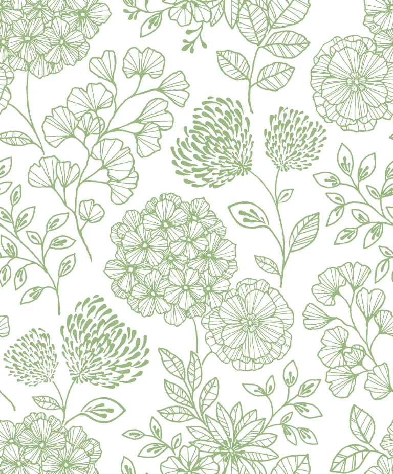 Ada Floral Wallpaper - Green — Ảnh 3