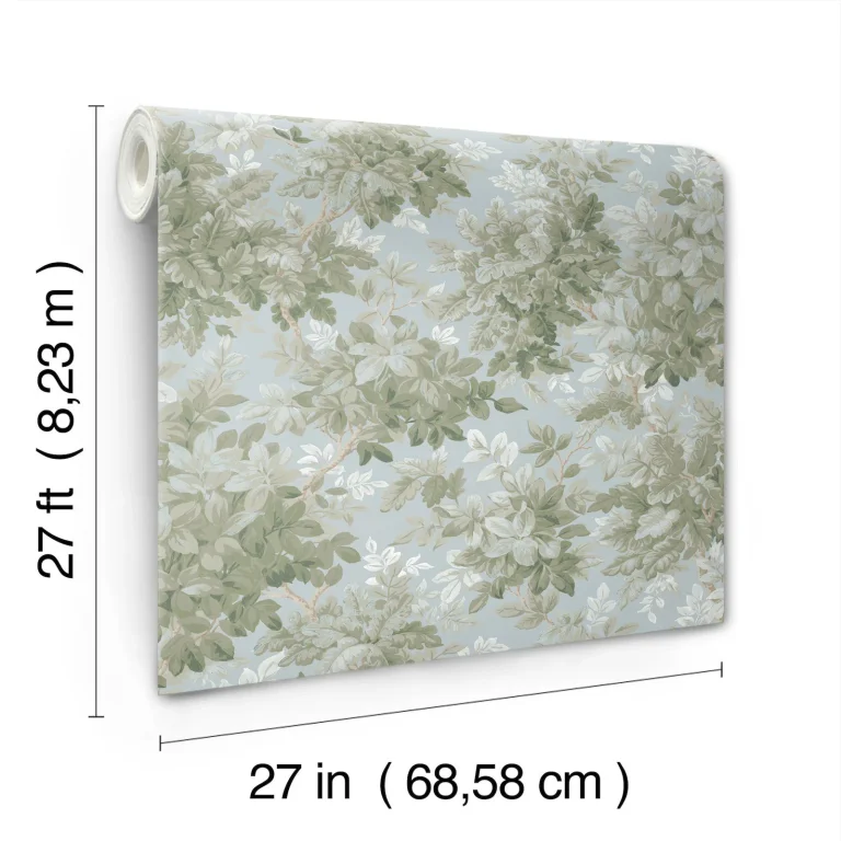 Greenwood Deciduous Wallpaper - Light Blue — Ảnh 7