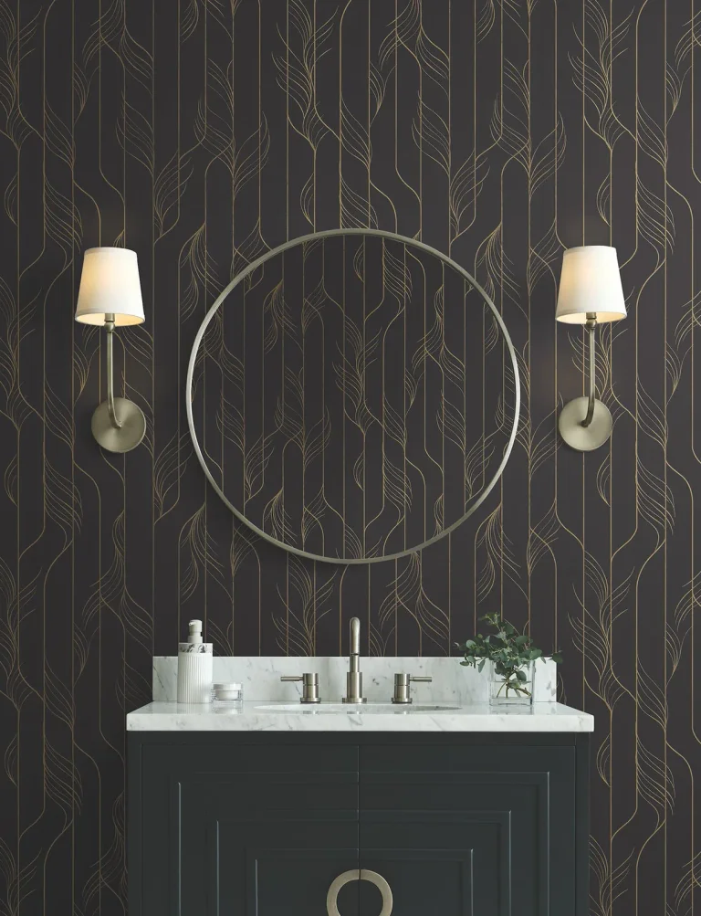Candice Olson Elemental Thread Wallpaper - Black & Gold — Image 3