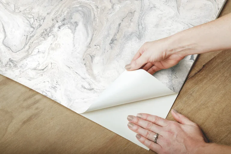 Oil & Marble Peel and Stick Wallpaper - White/Grey — Image 7