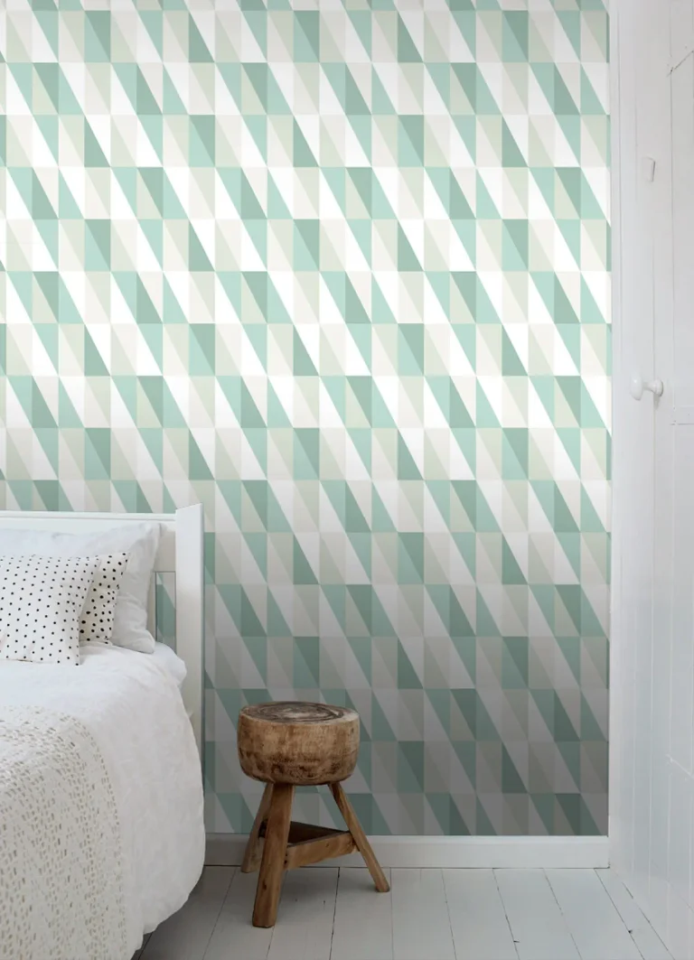 Chesapeake Inez Geometric Wallpaper - Teal — Image 3
