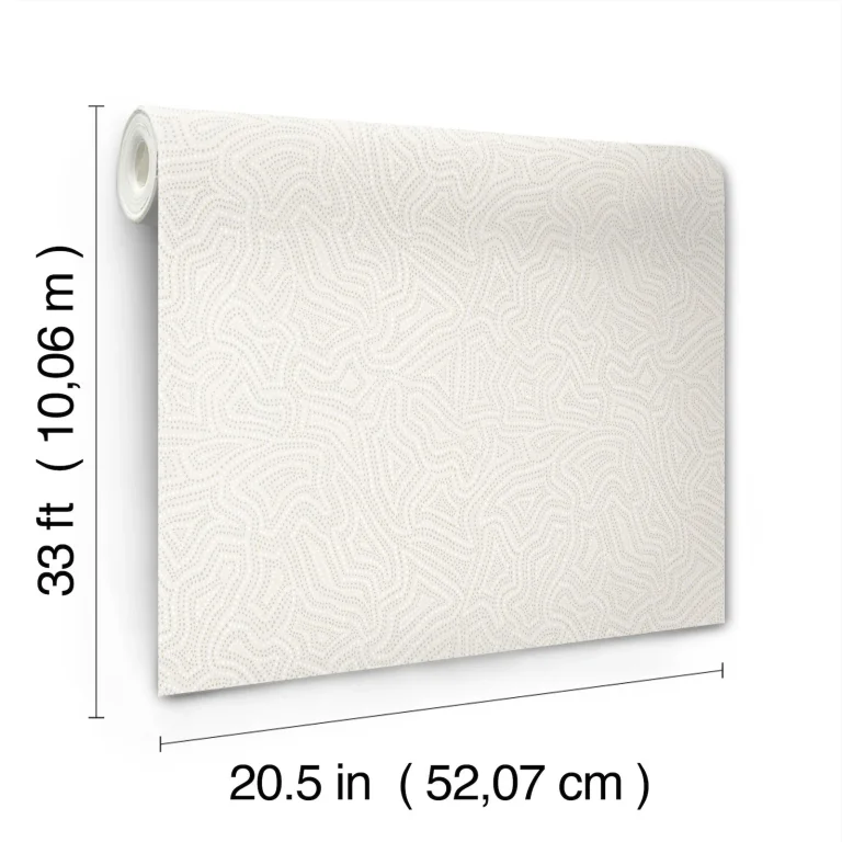 Hollenback Dotted Abstract Wallpaper - Ivory — Ảnh 5