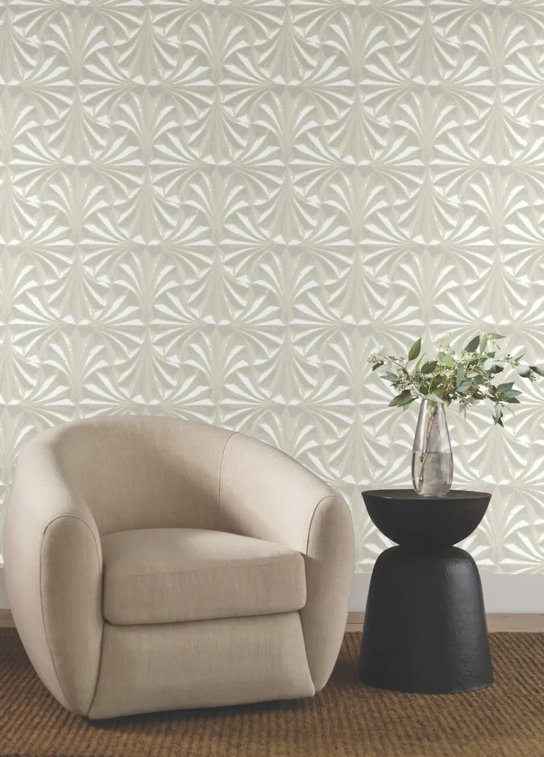 Candice Olson Sculpted Fans Wallpaper - Ivory — Ảnh 2