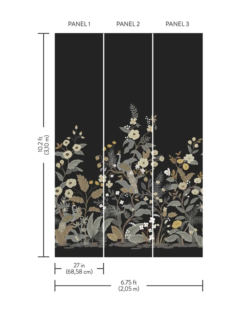 RIFLE PAPER CO. SECOND EDITION PEACOCK MURAL RP7399M — Ảnh 2