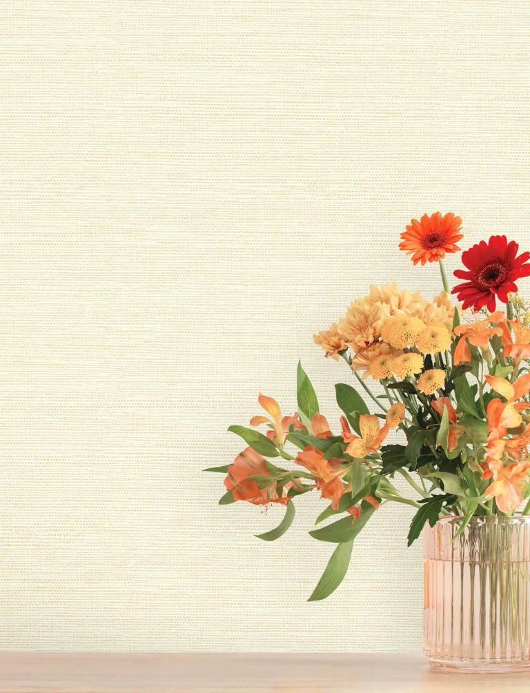 Agave Faux Grasscloth Wallpaper - Yellow - 4197-24280 — Ảnh 6