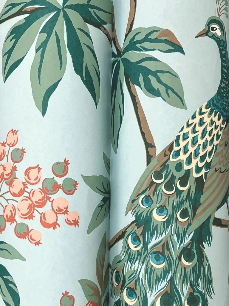Ronald Redding Peacock Estate Wallpaper - Blue — Ảnh 6