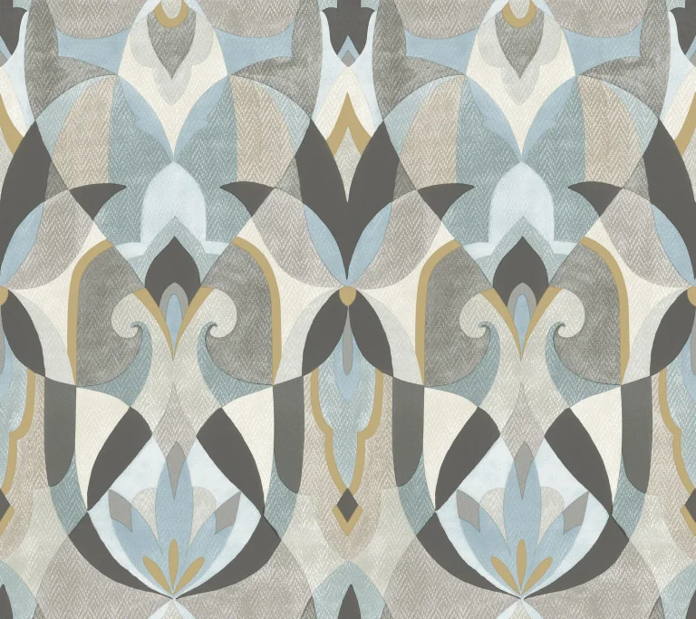 Malta Wallpaper - Neutral/Blue/Gold — Ảnh 4