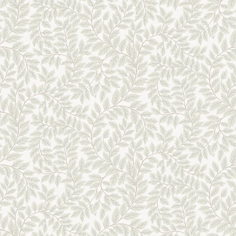 Lindlöv Leafy Vines Wallpaper - Light Grey — Ảnh 3