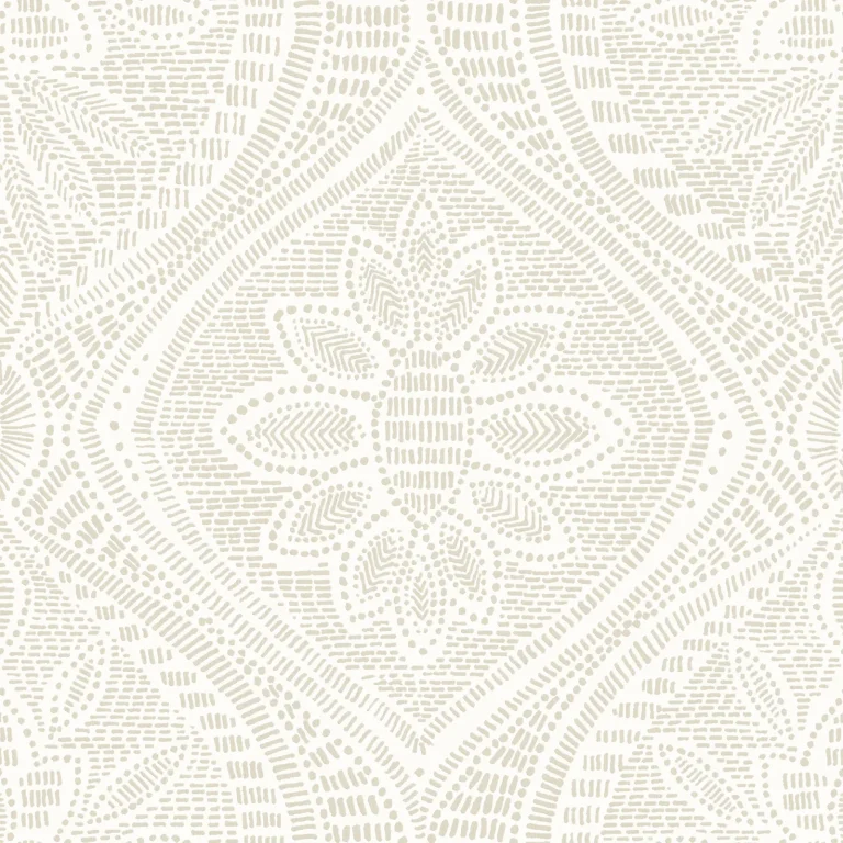 Scout Floral Ogee Wallpaper - Light Grey — Ảnh 3