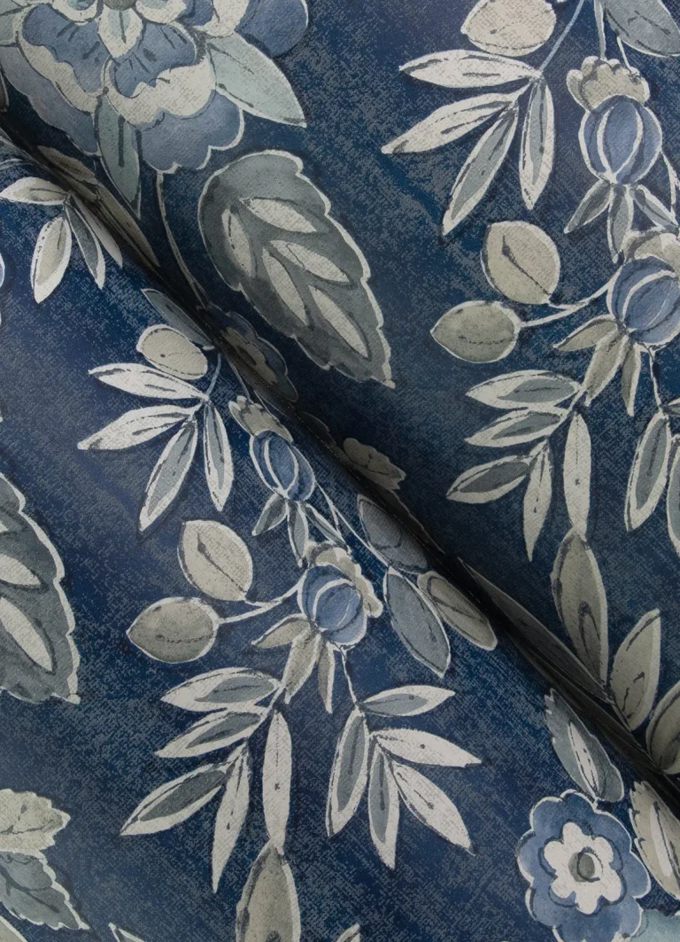Chesapeake Begonia Floral Trail Wallpaper - Indigo — Ảnh 3