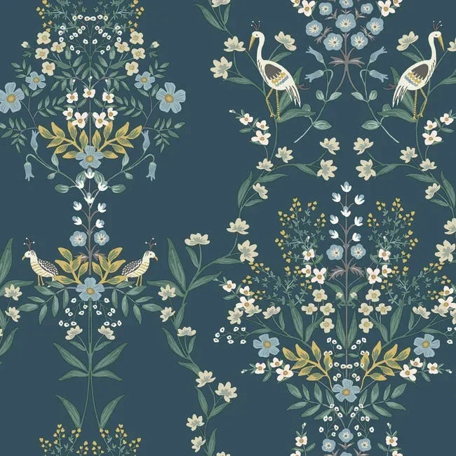 Rifle Paper Co. Luxembourg Wallpaper - Teal — Ảnh 4