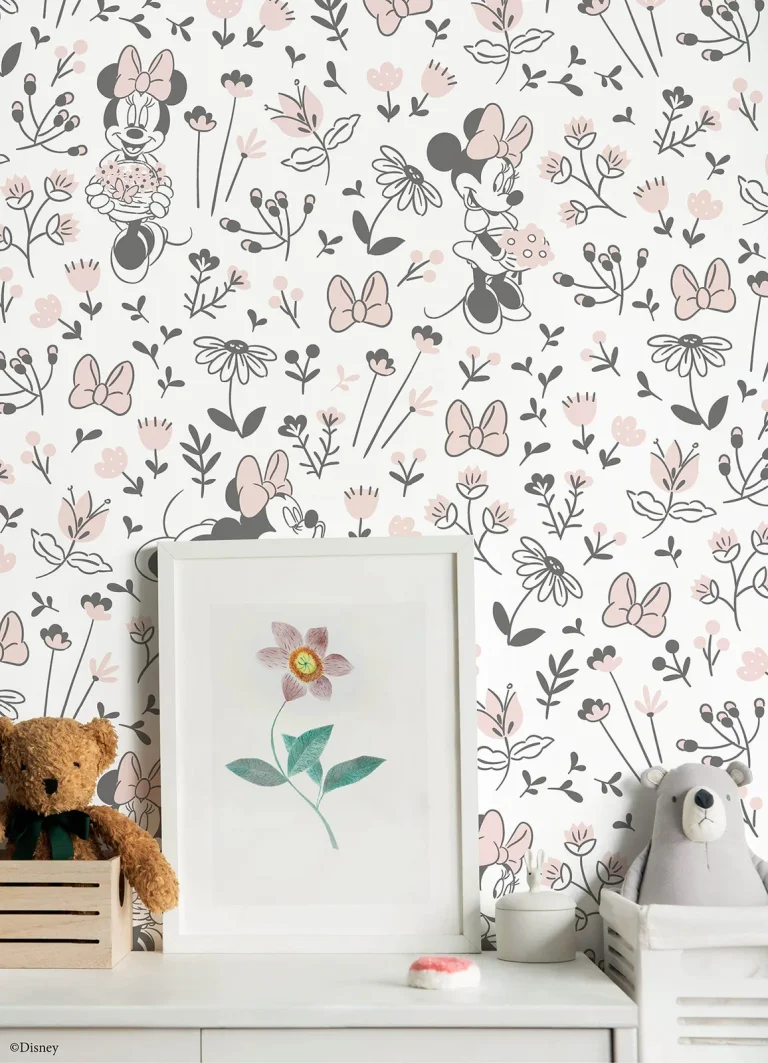 Disney Minnie Mouse Pretty as a Flower Peel and Stick Wallpaper - Black — Ảnh 6