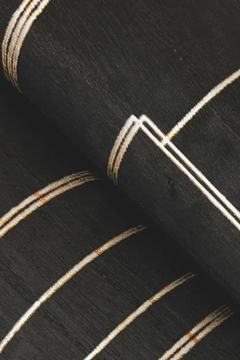 Ronald Redding Inlay Line Wallpaper - Black — Ảnh 2