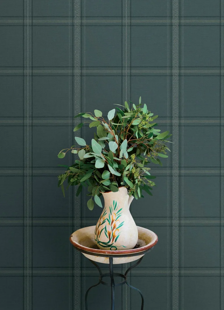 Chesapeake Auberge Plaid Wallpaper - Teal — Ảnh 3