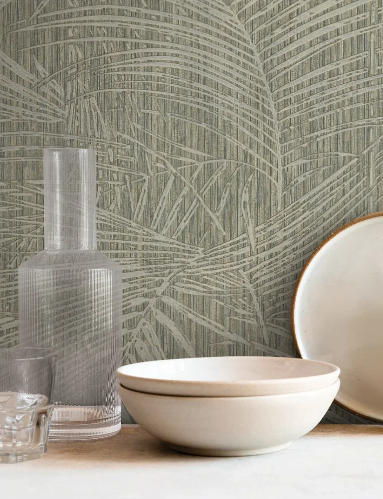 Della Palm Wallpaper - Dark Taupe — Image 6